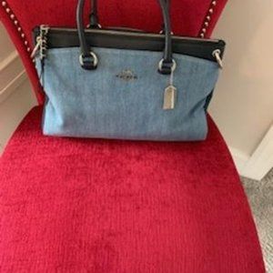 COACH "MIA SATCHEL" - Denim and Leather